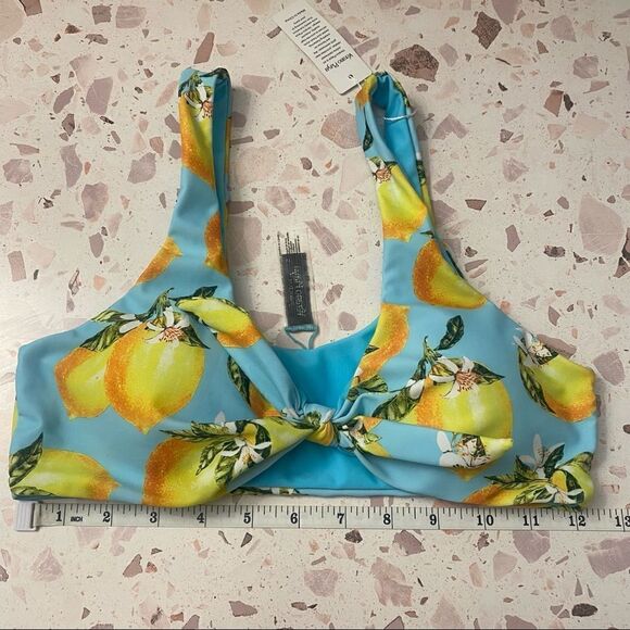 Verano Playa Fruity lemon floral bikini top - Picture 4 of 8
